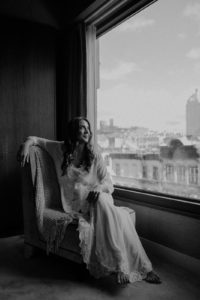 bride getting ready part of the Wedding Timeline
