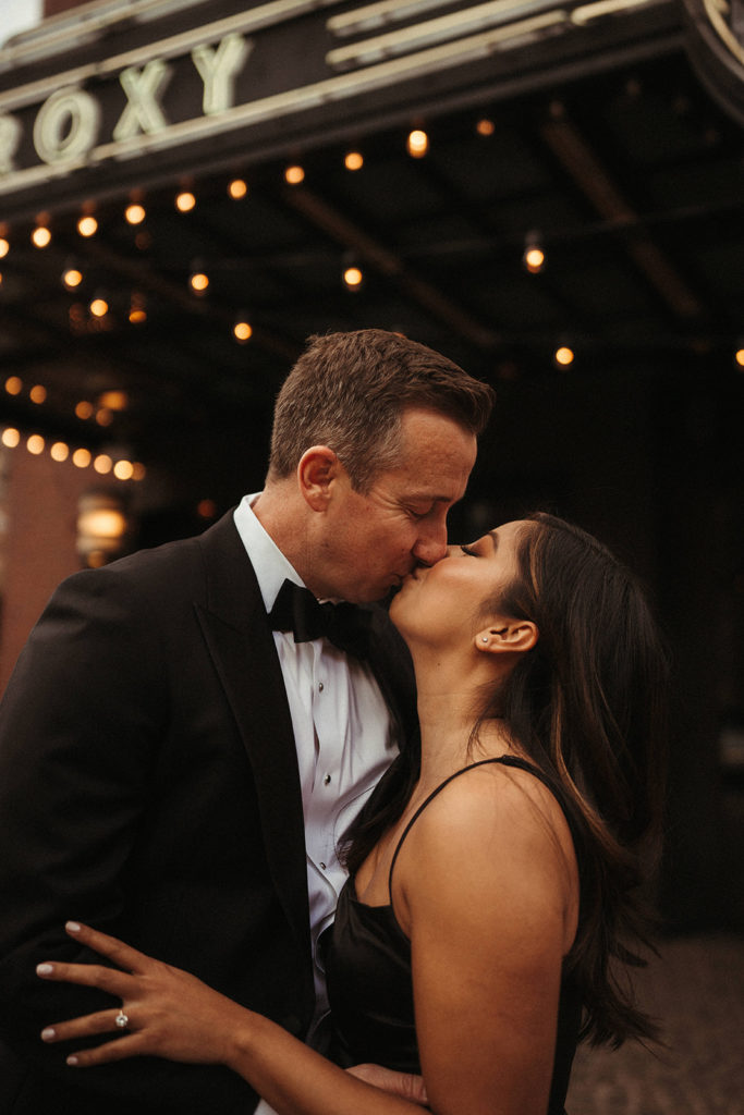 NYC engagement photos at the Roxy Hotel