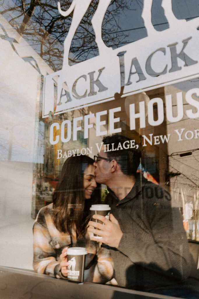 Unique New York Engagement Session Ideas & Locations - have a coffee shop date
