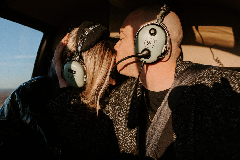 Unique New York Engagement Session Ideas & Locations - go on a helicopter tour