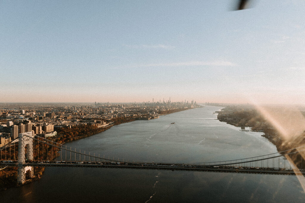 Unique New York Engagement Session Ideas & Locations - go on a helicopter tour